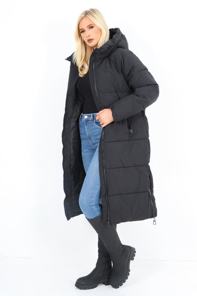 Italian Padded Hooded jacket Long length