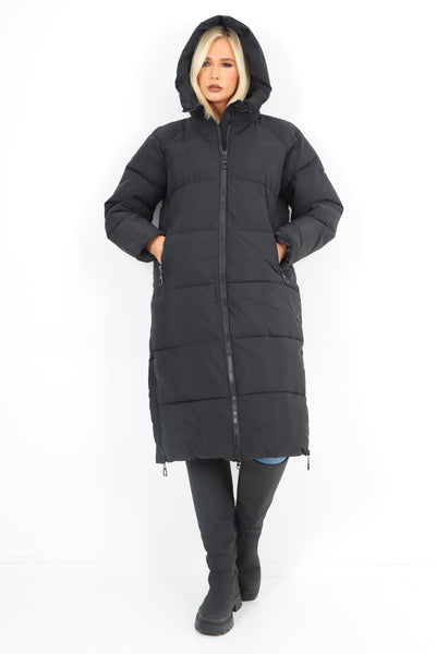 Italian Padded Hooded jacket Long length