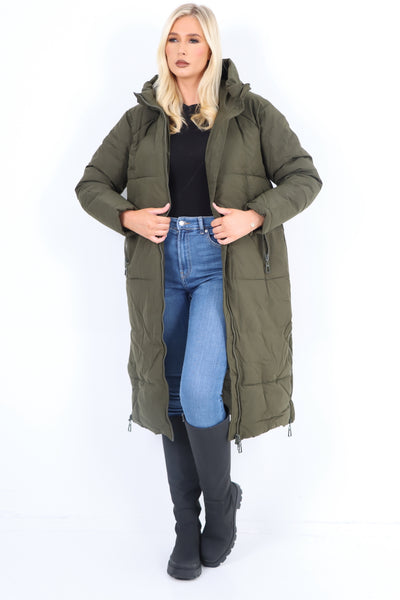 Italian Padded Hooded jacket Long length