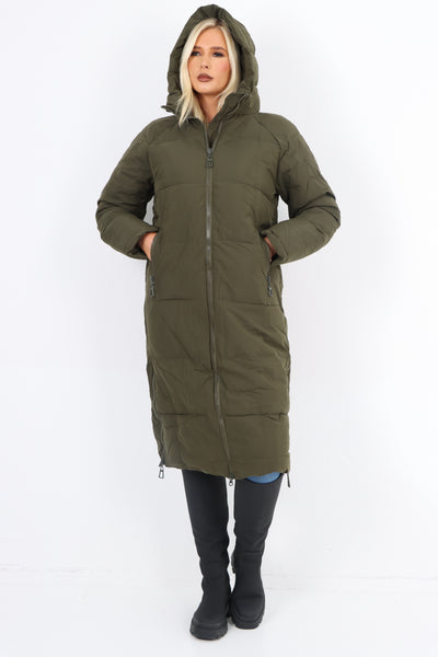 Italian Padded Hooded jacket Long length