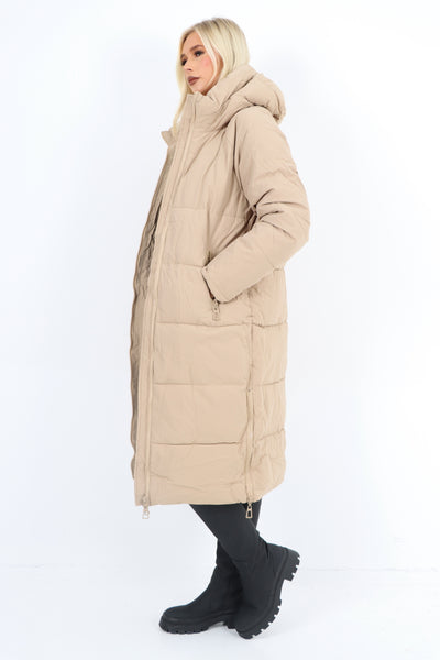 Italian Padded Hooded jacket Long length