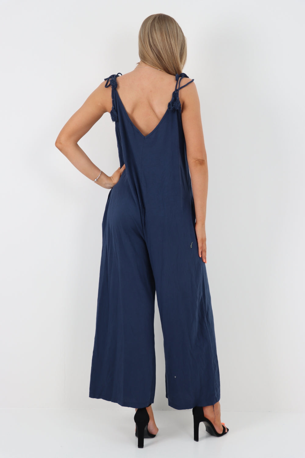 Italian Tie Shoulder Strap Jumpsuits