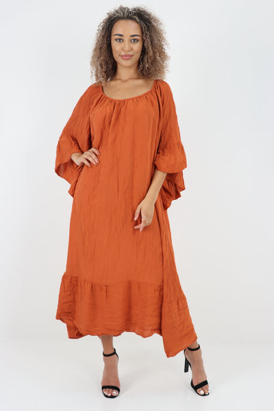 Italian Shimmer Oversized Maxi Dress