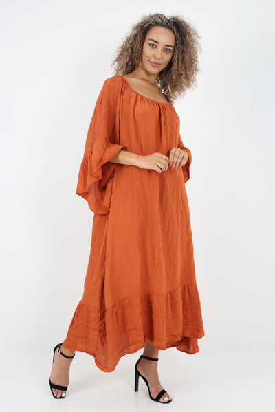 Italian Shimmer Oversized Maxi Dress