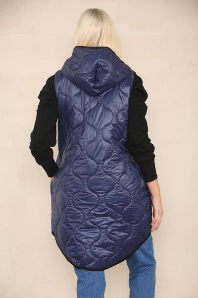 Quilted Padded Puffer Hooded Gilet