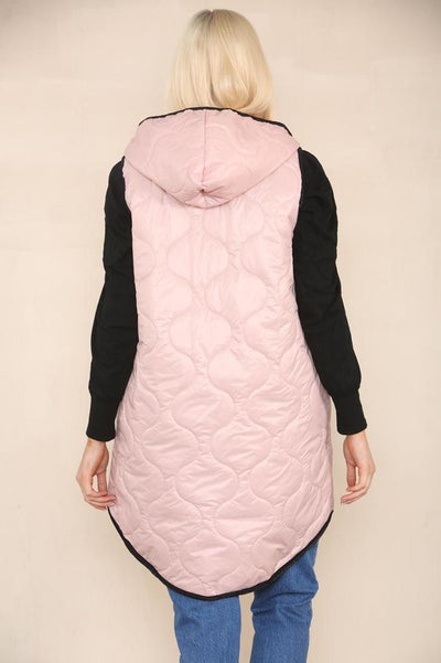 Quilted Padded Puffer Hooded Gilet