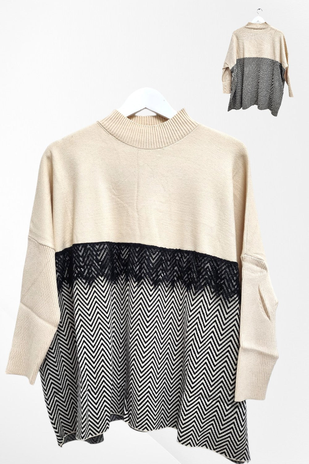 Italian Shimmer Knitted Crew Neck Jumper Top