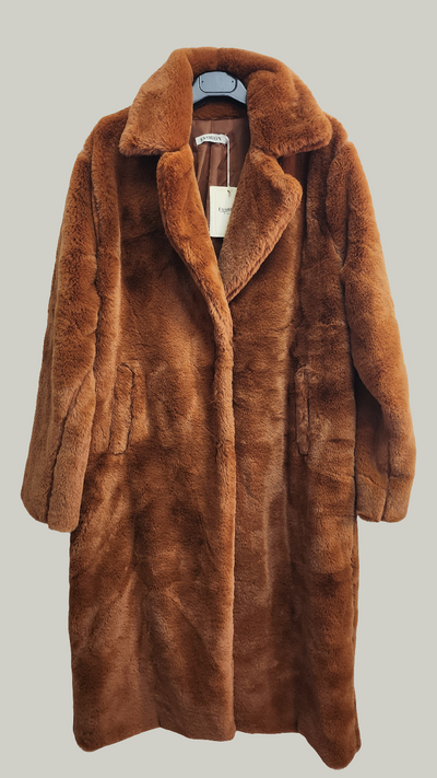 Italian Oversized Faux Fur Long Warm Teddy Coat