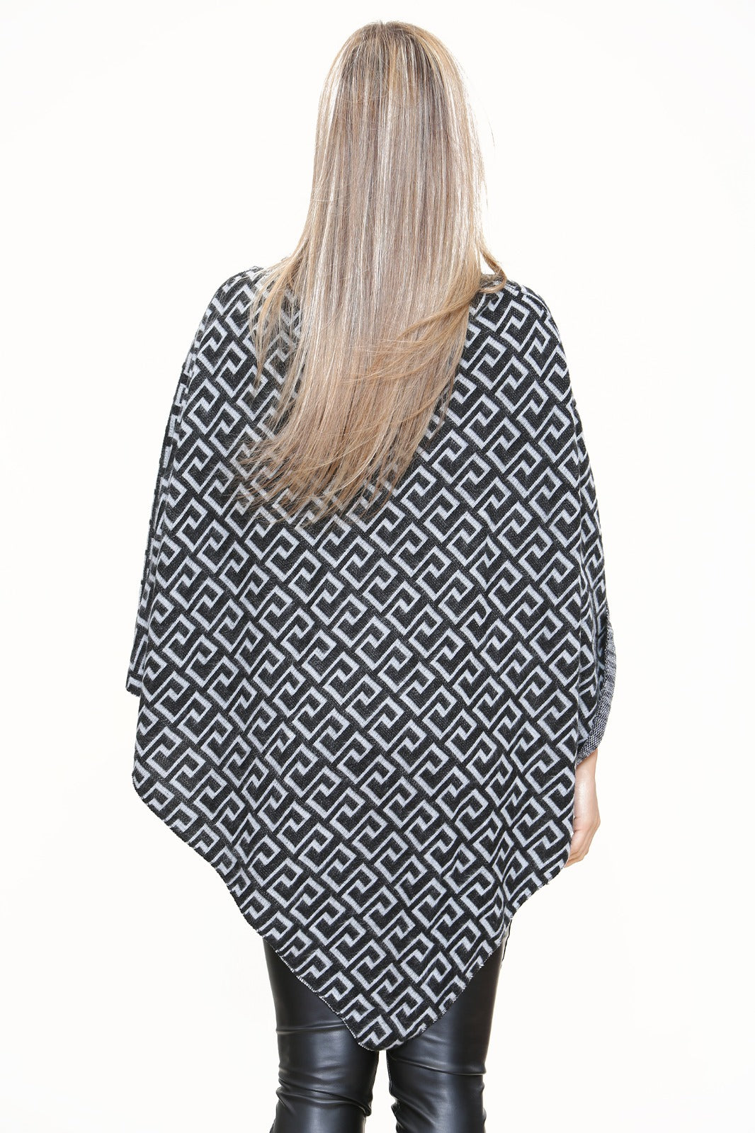 Italian Cowl Neck Printed Ponchos