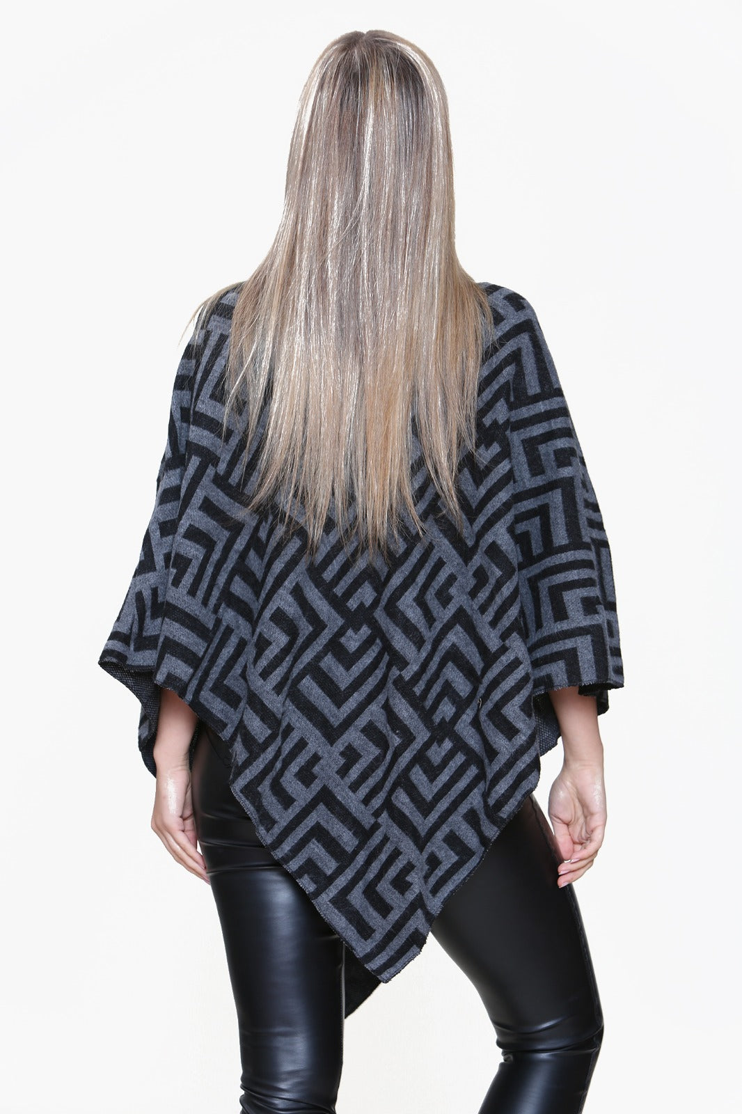 Italian Cowl Neck Printed Ponchos