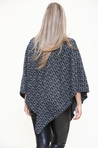 Italian Cowl Neck Printed Ponchos